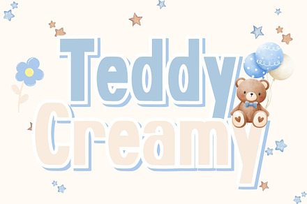Teddy Creamy - Handwritten, a Handwritten Font by Charmingbear59.design