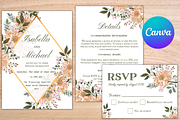 Floral Wedding Invitation Template, an Invitation Template by Talentex Invitations (Thumbnail 1 of 4)