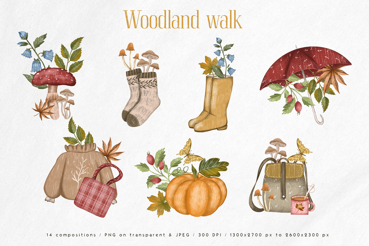Cozy October Pattern clipart set, a Seasonal Illustration by Yelloo Fish (Photo 7 of 15)