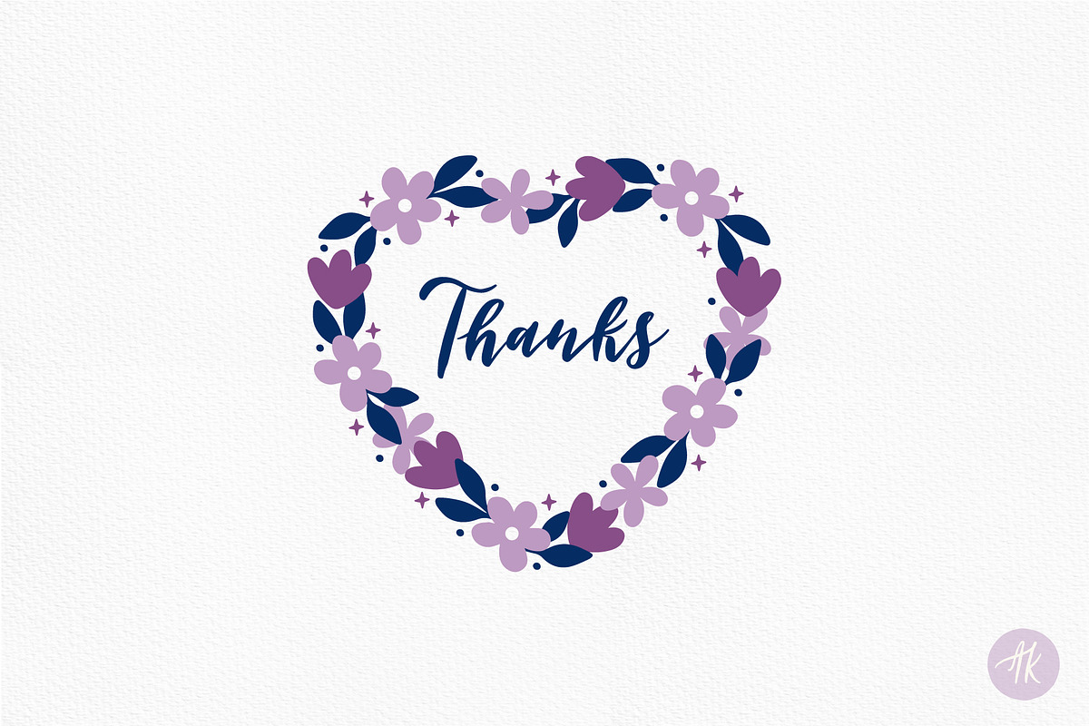 Floral Hearts Vector Clipart Set, an Object Graphic by Alena Koval (Photo 12 of 12)