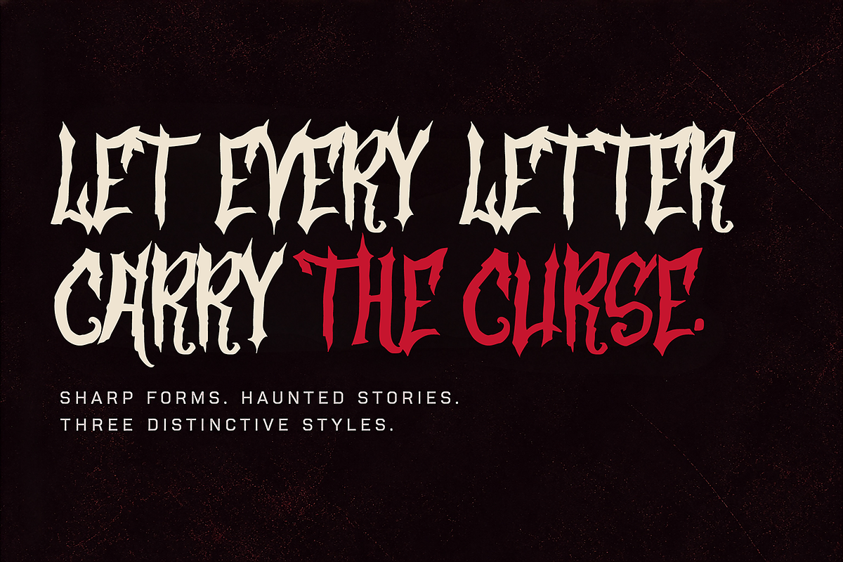 Death Curse - Gothic Horror Font, a Blackletter Font by agnyhasyastudio (Photo 2 of 17)