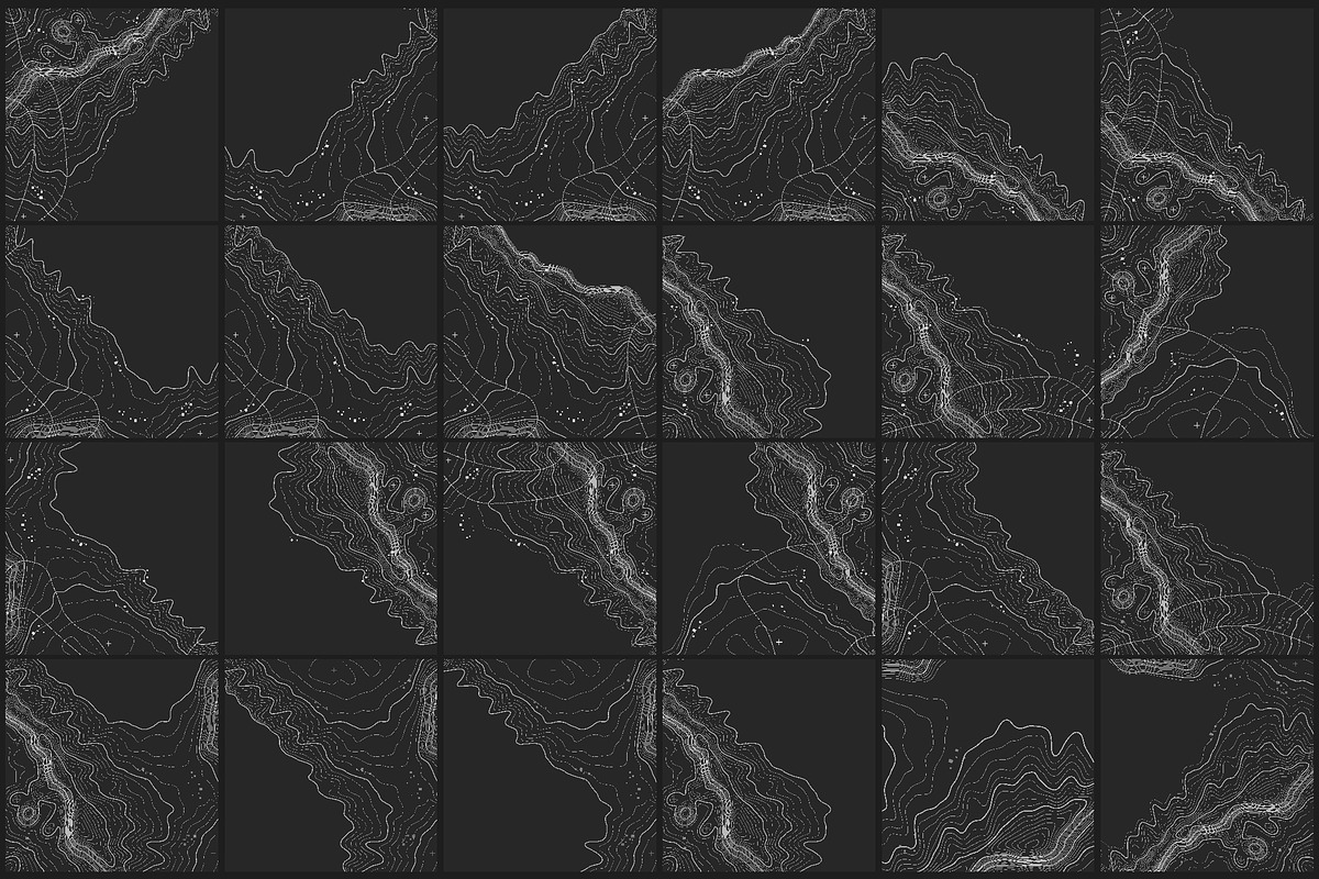 55 Vector Topographic Maps Bundle, a Texture Illustration by RDShop (Photo 11 of 11)
