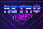 Retro Futuristic Chrome Font, an Object Graphic by Pro_Vector (Thumbnail 2 of 3)