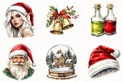 Watercolor Santa's Helper Clipart, an Illustration by OK Design (Thumbnail 4 of 5)