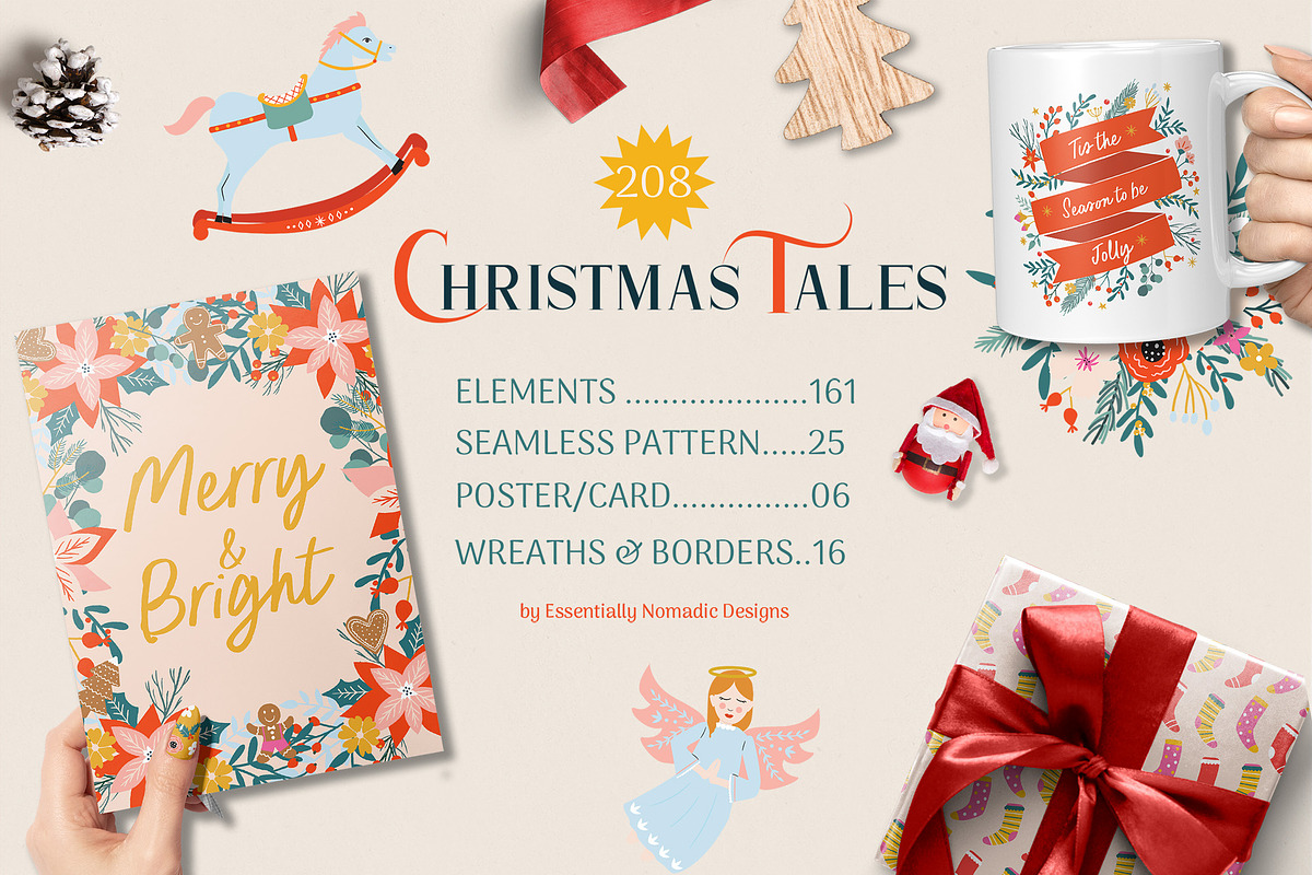 Nutcracker Christmas Pattern Graphic, a Seasonal Illustration by Essentially Nomadic (Photo 2 of 13)