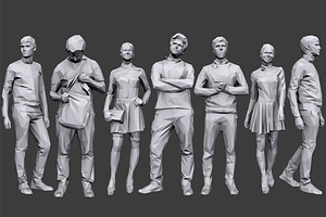 Lowpoly People Casual Pack Volume 4