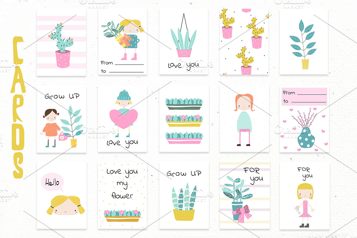 Girls love cars and plants, a Decorative Illustration by Viktoria Siarova (Photo 3 of 7)