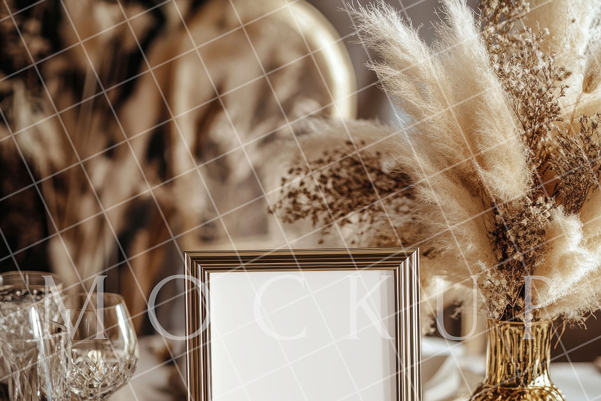 Boho 8x10 table sign number mockup, an Advertising Mockup by Blush Roses Print (Photo 2 of 9)