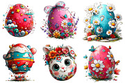 whimsical easter egg clipart, an Illustration by CreationArt (Thumbnail 5 of 6)