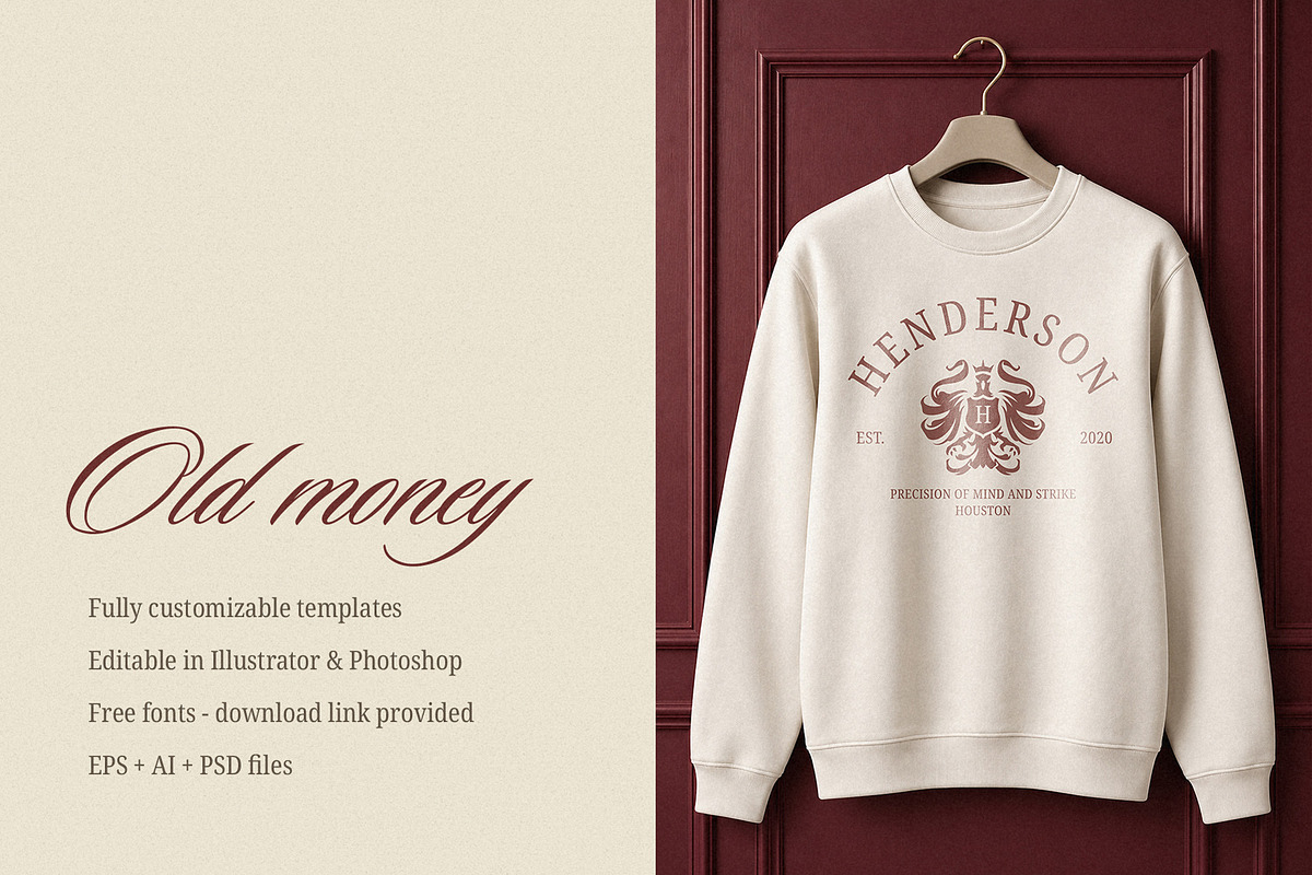 Old Money Vintage Logo Collection, a Branding & Logo Template by Vasya Kobelev (Photo 17 of 17)