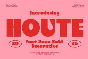 Houte–Retro Bold Decorative Display, a Sans Serif Font by MaikoHatta