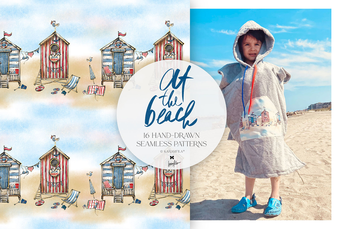 Vintage Beach Nautical Patterns, a Pattern Graphic by KaramfilaS (Photo 4 of 19)
