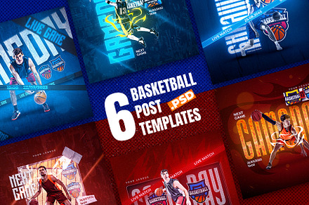 6 Bundles Basketball Instagram Post, a Poster Template by Samtiv Studio