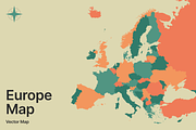 Europe Vector Map, a Graphic by Ben Buysse (Thumbnail 1 of 4)