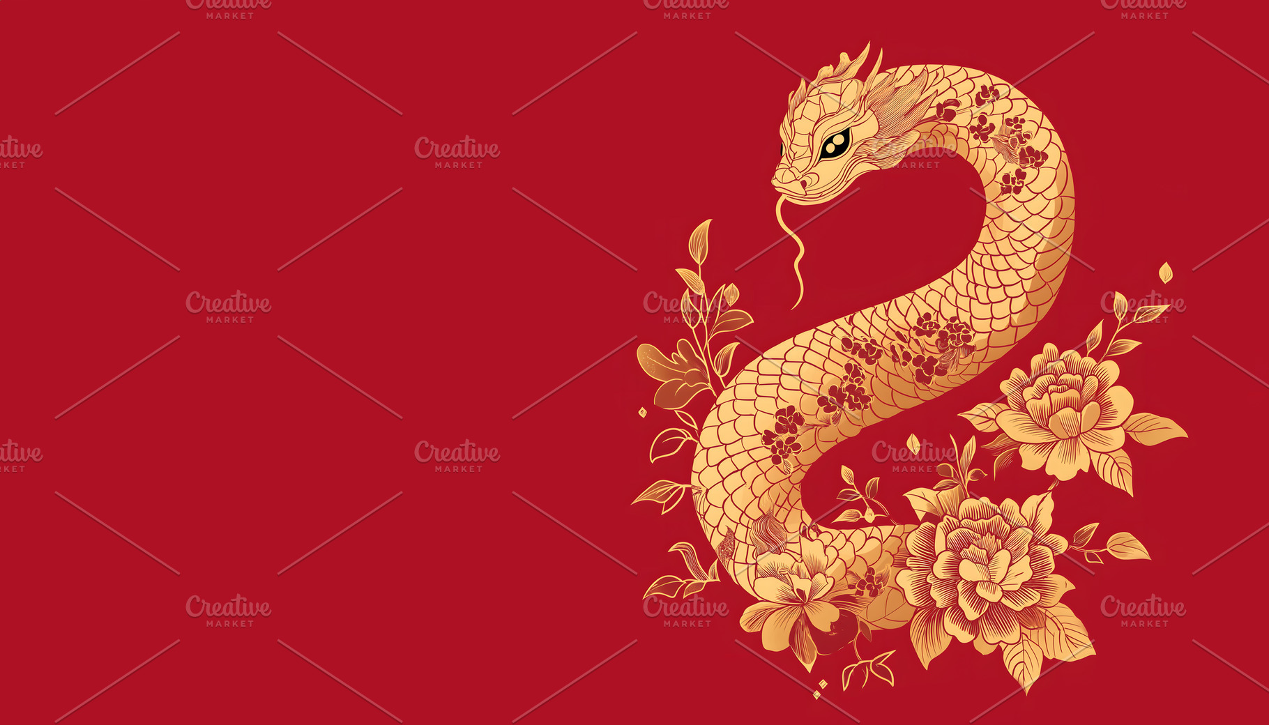 2025 Chinese New Year, year of the Snake, dragon. Chinese zodiac, a Holiday Photo by Lenor4ik