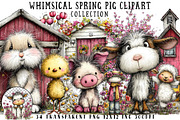 Whimsical Spring Farm Clipart, an Illustration by OK Design (Thumbnail 1 of 6)
