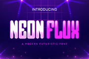 Neon Flux - Modern Futuristic Font, a Font by Gumrega Studio (Thumbnail 1 of 7)