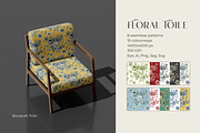 Modern Floral Toile de Jouy Patterns, a Pattern Graphic by AnnArt (Thumbnail 4 of 13)