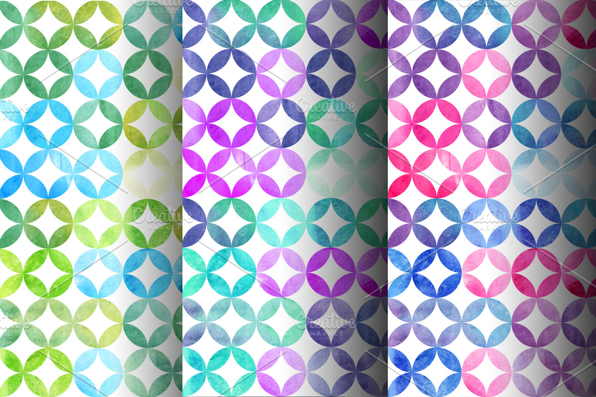 Watercolor Moroccan Patterns, a Pattern Graphic by Vavavka (Photo 4 of 8)