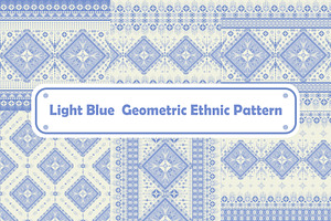 Light Blue Geometric pattern, a Pattern Graphic by ThaiByGaew