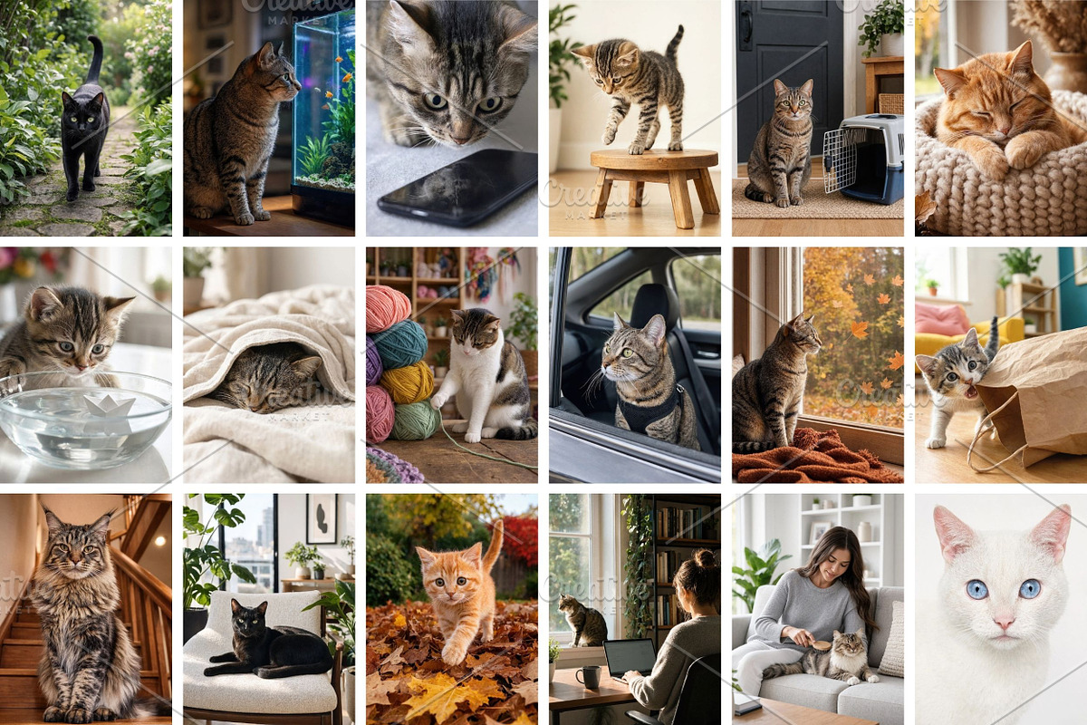 Cat Stock Photos Bundle, an Animal Photo by Selenique Studio (Photo 9 of 12)