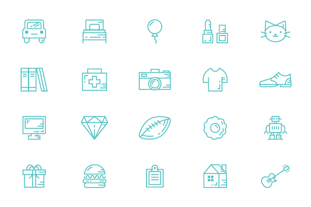 20 Product Line Icons, an Outline Icon by Floating Forest Studio (Photo 2 of 2)