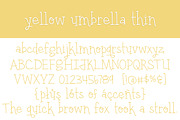 Yellow Umbrella Thin, a Serif Font by Brittney Murphy Design (Thumbnail 2 of 2)