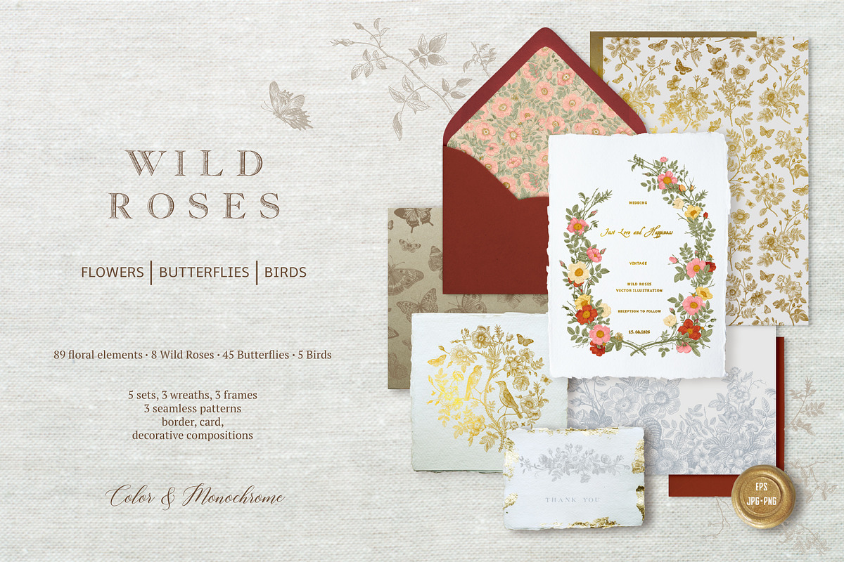 Wild Roses, a Decorative Illustration by olga.korneeva (Photo 1 of 24)