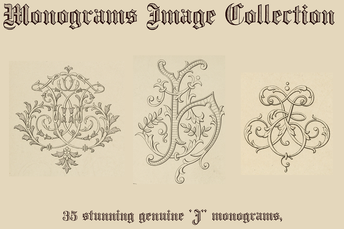 Monograms Collection Letter J, an Object Graphic by Intellecta Design (Photo 7 of 7)