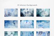 Blue Abstract Watercolor Backgrounds, a Texture Graphic by Navenzeles (Thumbnail 5 of 10)