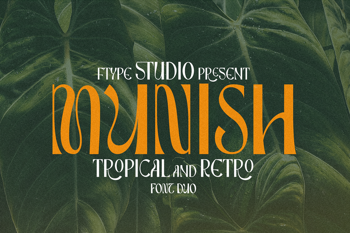 Munish, a Sans Serif Font by FactoryType Studio (Photo 1 of 13)