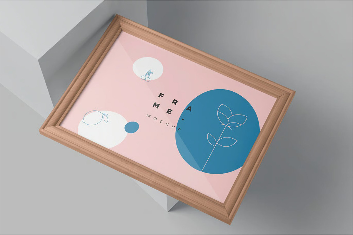 Rectangle Wooden Frame Mockups, an Advertising Mockup by megostudi0 (Photo 5 of 6)