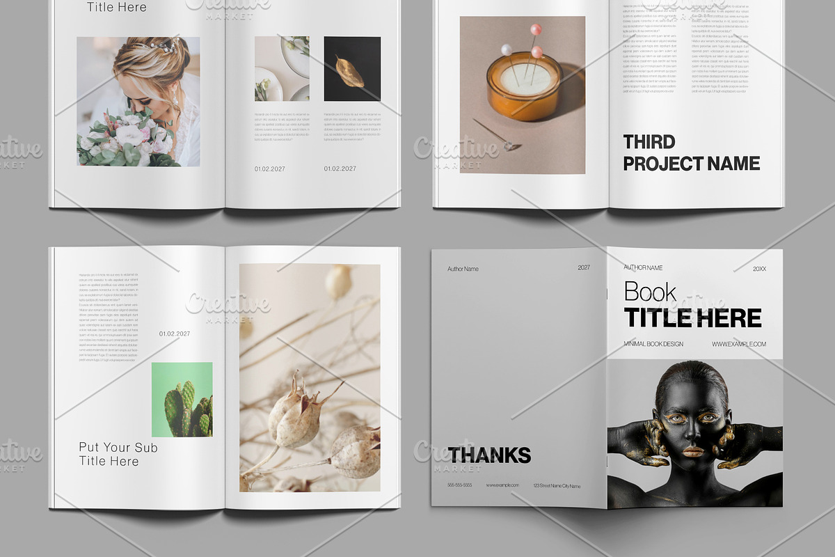 Minimal Book And Magazine Layout