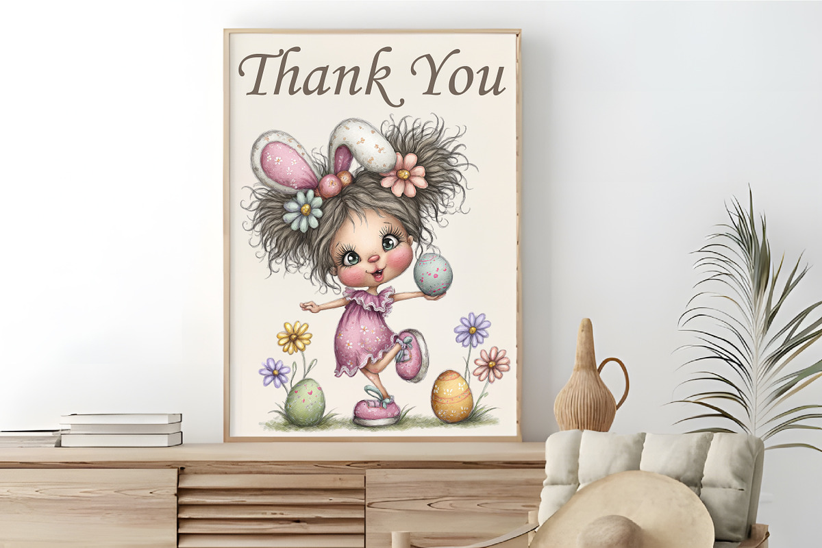 Whimsical Easter Girl Clipart Png, a Person Illustration by RobertsArt (Photo 6 of 6)