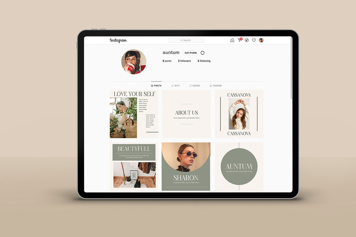 AUNTM INSTAGRAM TEMPLATE, a Social Media Template by Compaq_Creative (Photo 14 of 14)