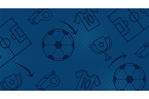 soccer pattern icons, a Sport Illustration by studiogstock