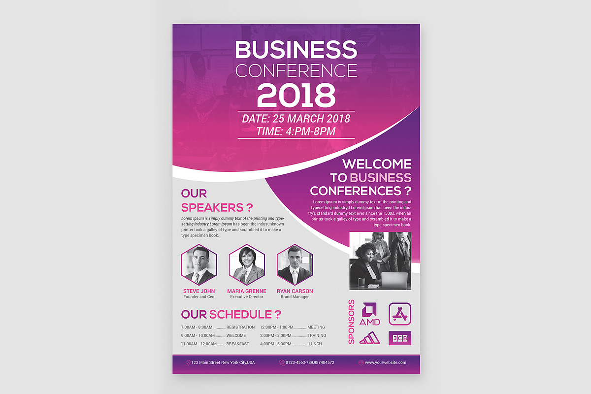 Conference Flyer Template, a Flyer Template by Creative  designer (Photo 2 of 6)