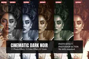 Cinematic Dark Noir Photoshop Action