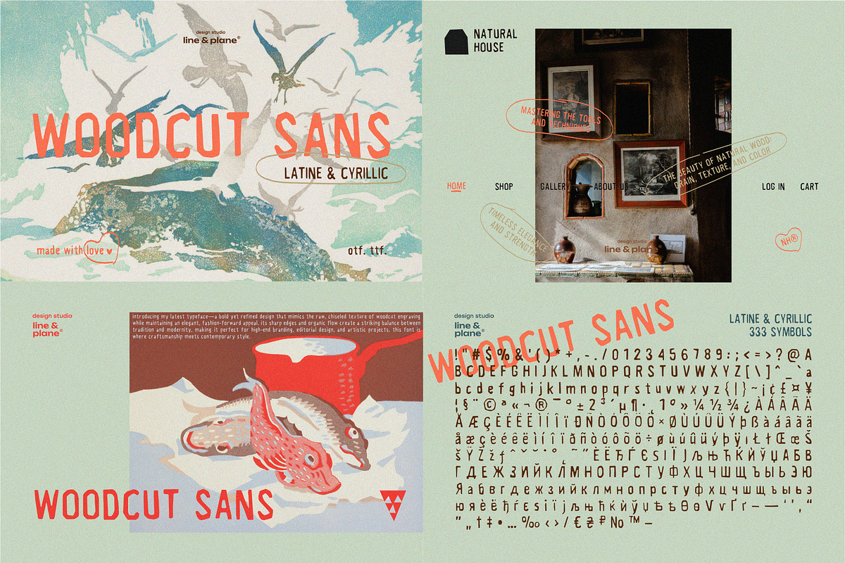 Font Bundle 50%Off-Latine & Cyrillic, a Handwritten Font by line & plane (Photo 4 of 6)