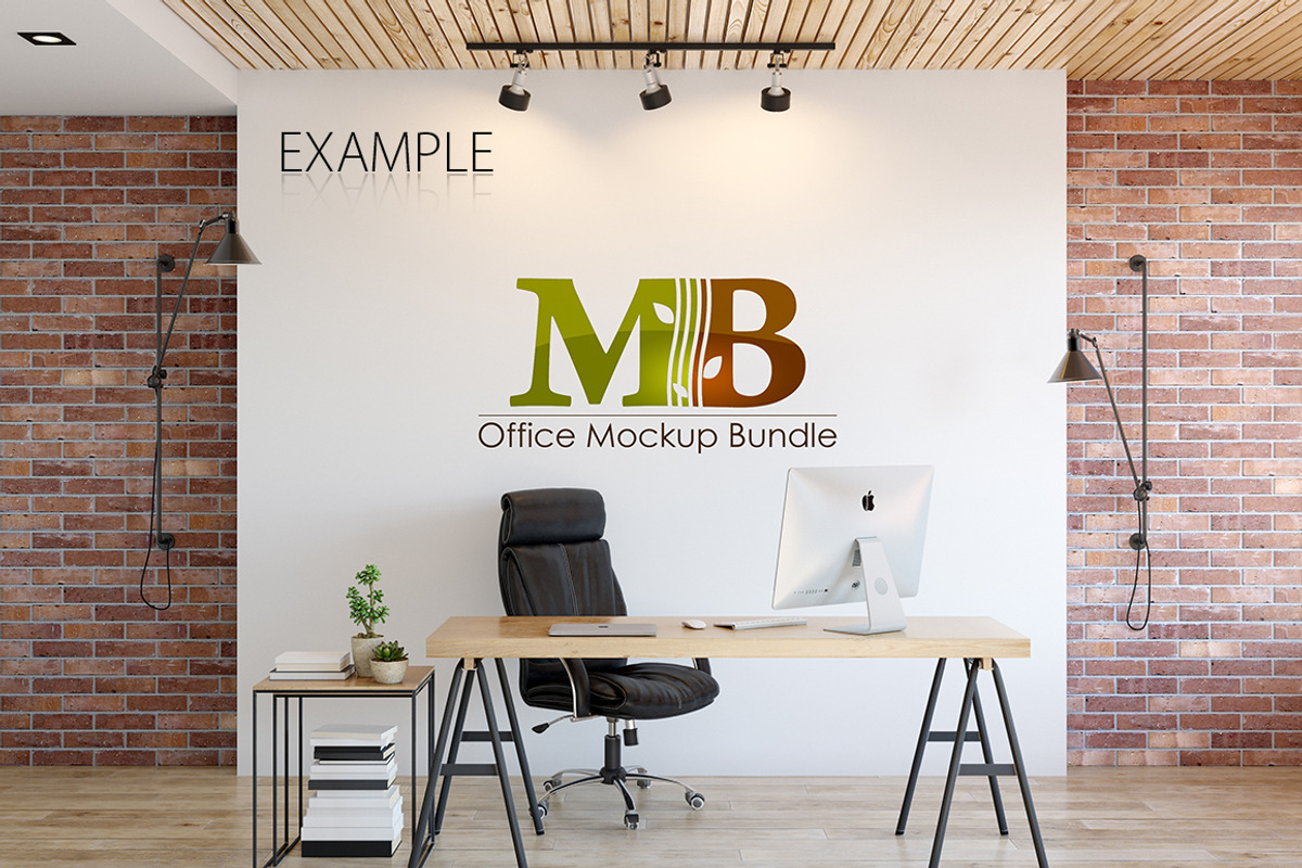 OFFICE Wall Mockup Bundle, a Print Template by Yuri-U (Photo 6 of 15)