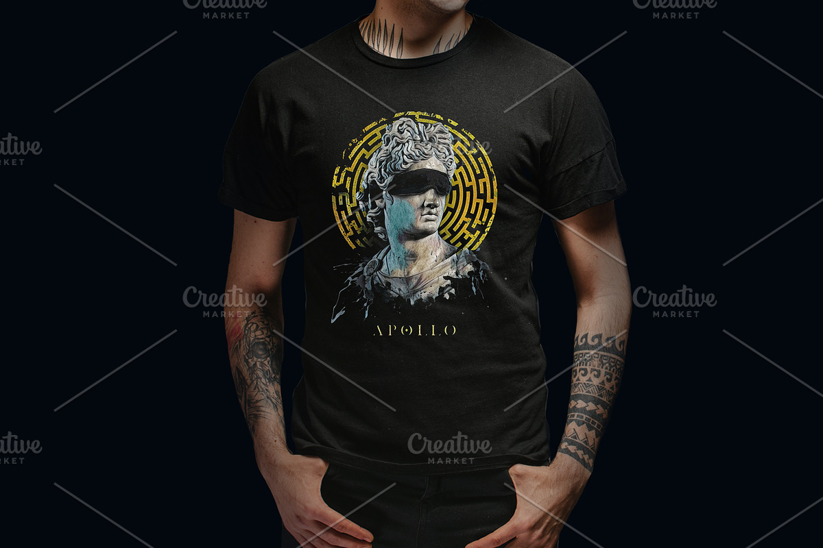 Apollo illustration.T shirt graphics, a Decorative Illustration by StudioLondon (Photo 2 of 2)