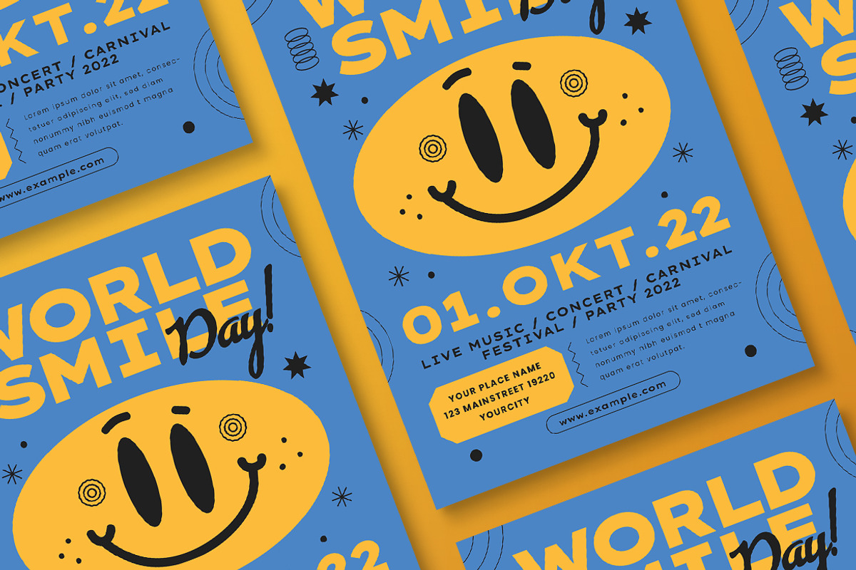 World Smile Day Flyer, a Flyer Template by Tokosatsu (Photo 3 of 3)