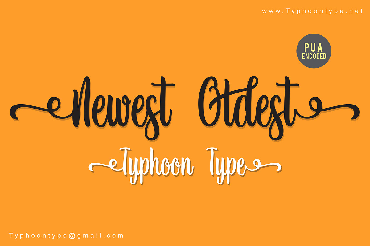 Newest Oldest font