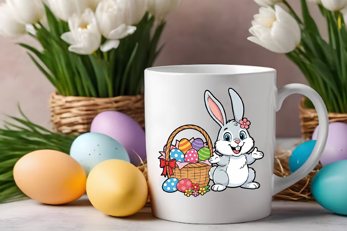 Easter Bunny With Egg PNG, an Illustration by DreamArtGraphic (Photo 4 of 4)