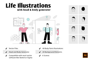 Life Illustrations, an Object Illustration by Droids Design