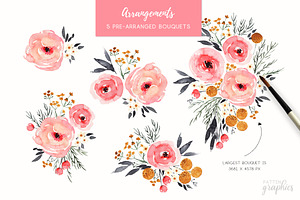 Boho Rustic Watercolor Floral