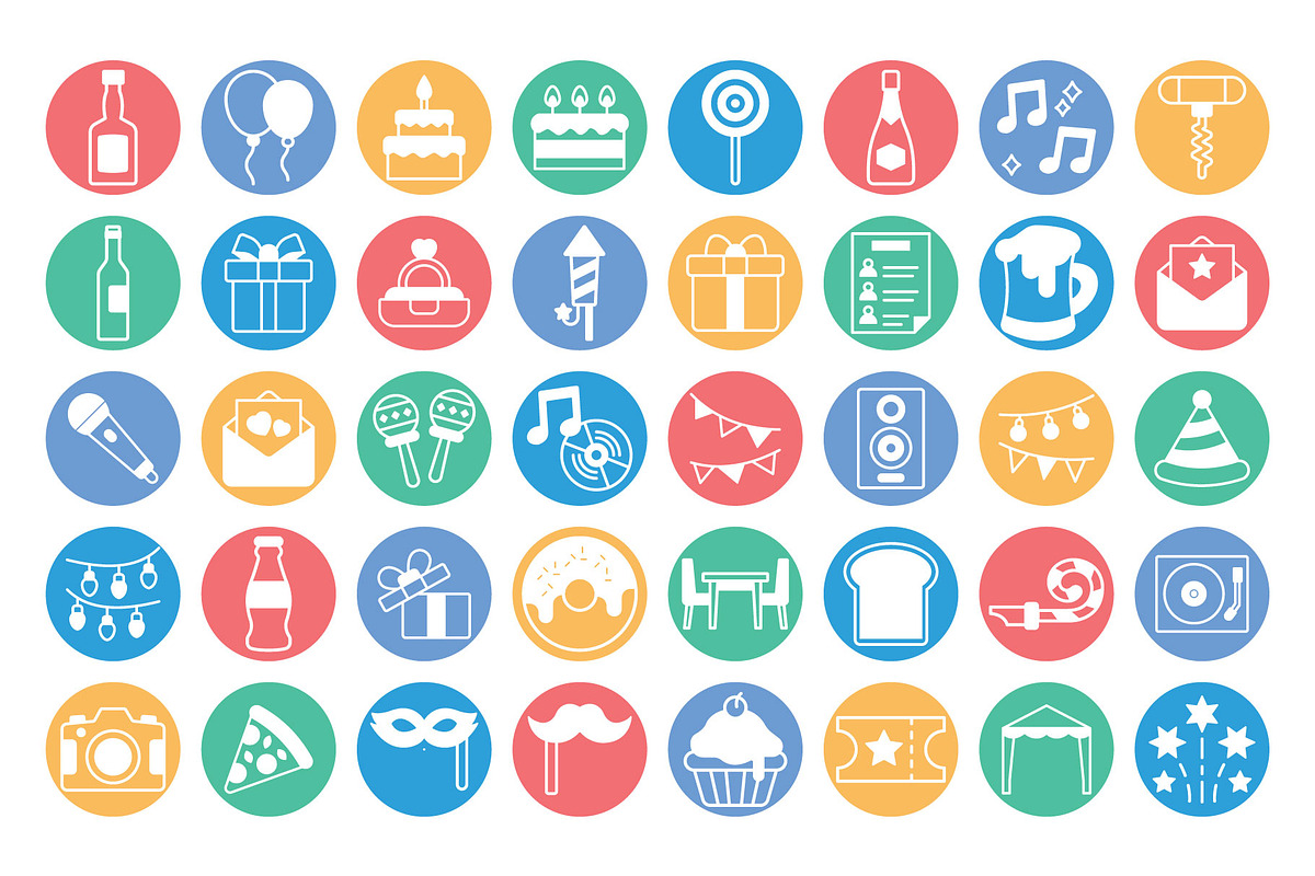Celebration & Party Icons Pack, an Icon by Vector Portal