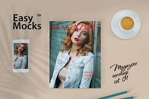 Magazine mockup set 01