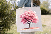 Watercolor Spring Tree Clipart PNG, an Illustration by Canvas Craft (Thumbnail 5 of 7)