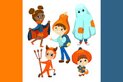 Cute Kids In Halloween Costume, a Person Illustration by RabbitAndPencil (Thumbnail 5 of 5)